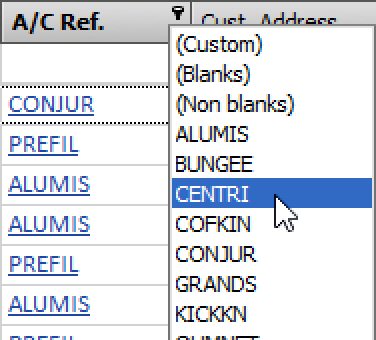 List Views: Column Quick Filter List Views: Column Quick Filter