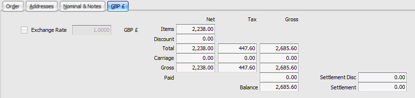 Purchase Order Currency tab Purchase Order Currency tab