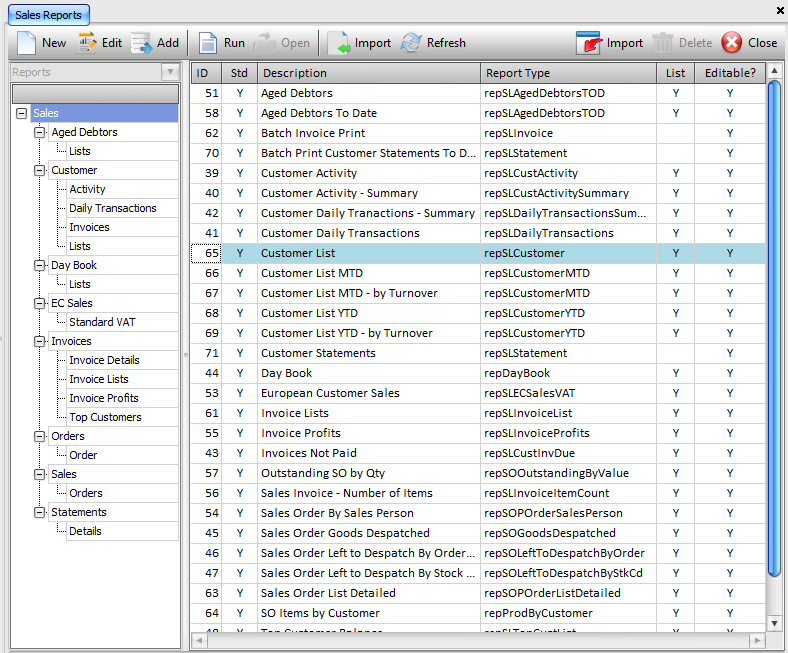 Reports: Sales Ledger Reports: Sales Ledger