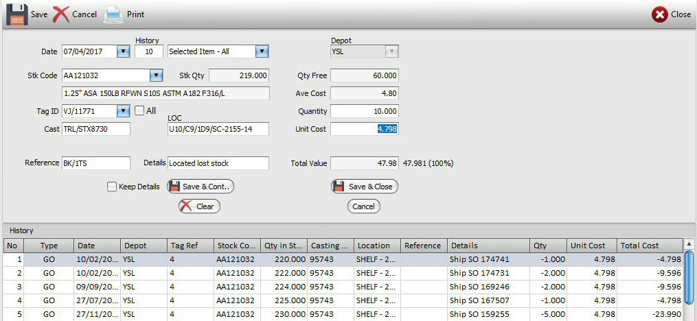 Stock Adjustments Stock Adjustments